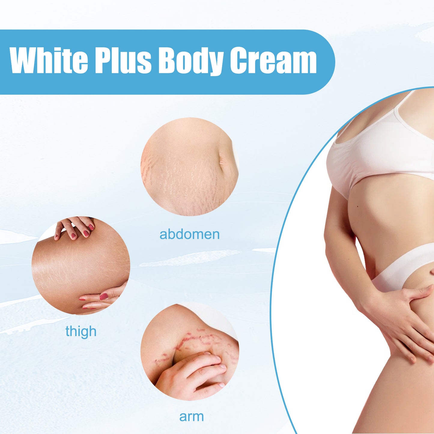 EELHOE White Plus Body Cream, Collagen Firming And Moisturizing Skin Lines Moisturizing And Rejuvenating Maintenance Cream - E-LUSH