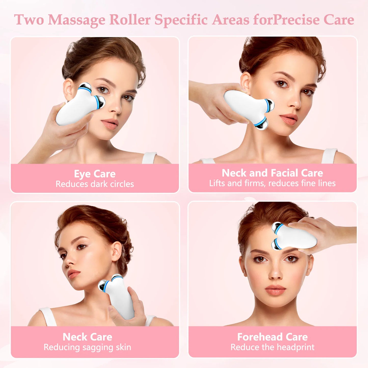 Anti Aging And Wrinkles Microcurrent Facial Device, Boost Skin Care Products Absorption - White - E-LUSH