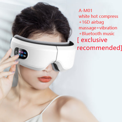 Eye Massager Air Pressure Vibration Eye Protector Bluetooth Eye Massage Relax Migraines Relief Improve Sleep - E-LUSH