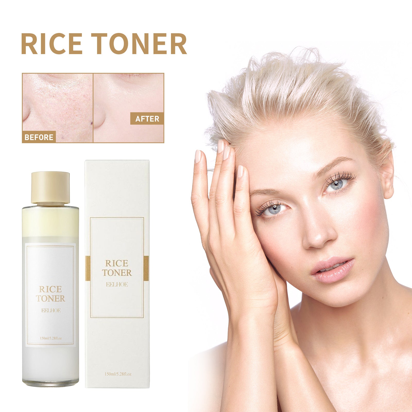 EELHOE Rice Toner Deep Hydration Repair Skin Barrier Firming & Softening Facial Toner - E-LUSH