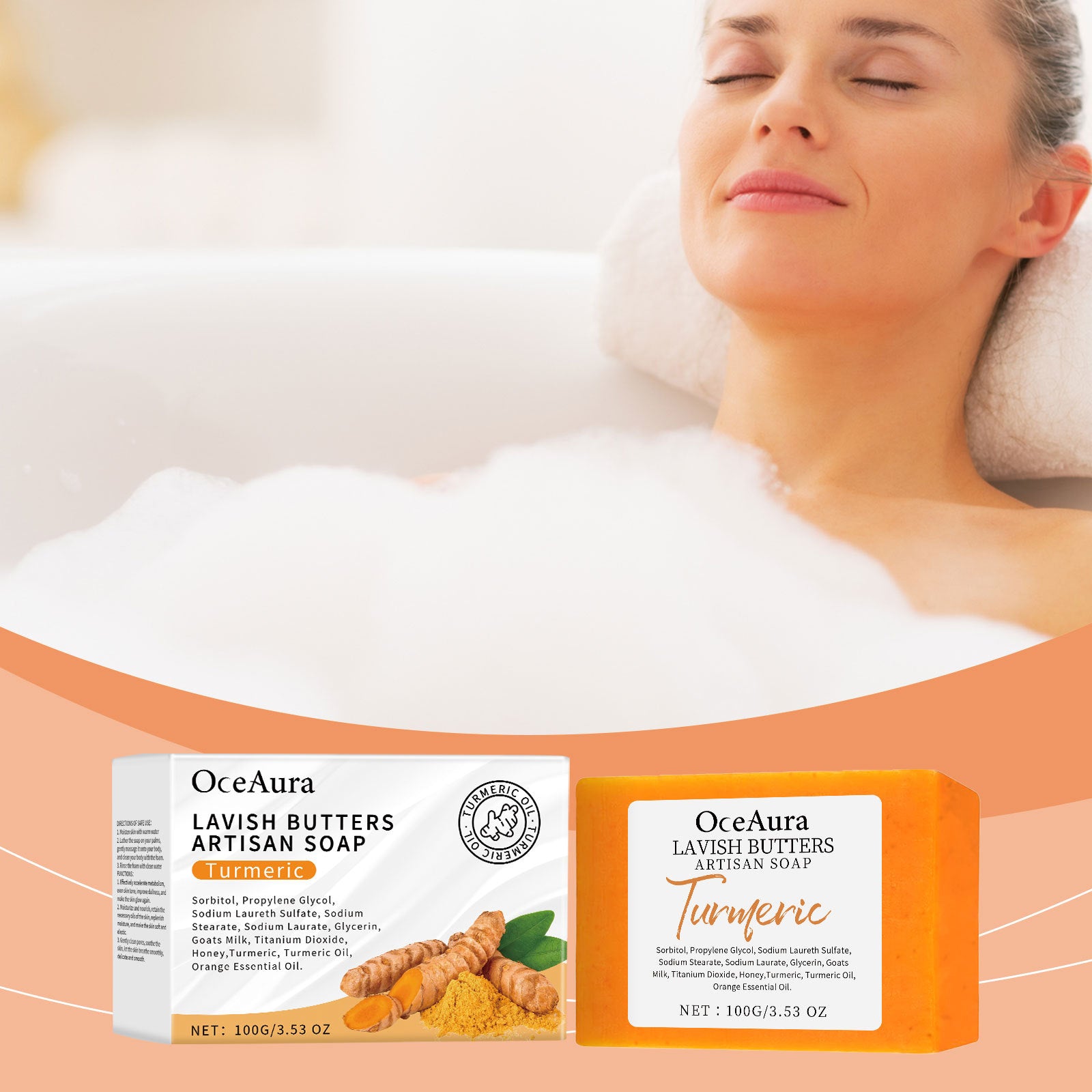 Turmeric Skin Care Soap Moisturizes Body Skin - E-LUSH