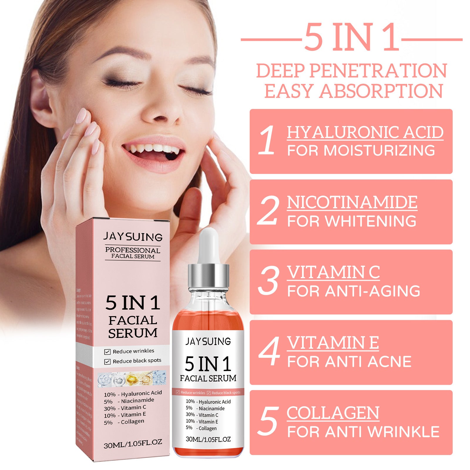 Moisturizing Skin Anti-wrinkle Firming Fade Spots 5-in-1 Facial - E-LUSH